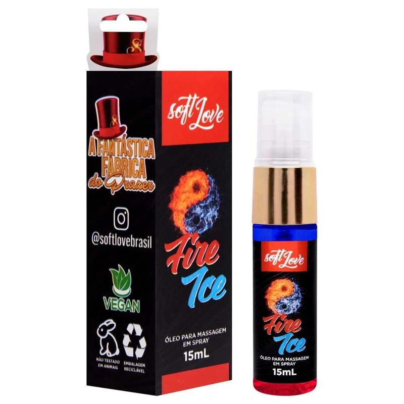 Fire Ice Jatos Excitante Unissex 15Ml Soft Love - Cosméticos
